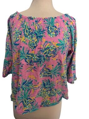 Stella Parker size XL tropical, pineapple, print top